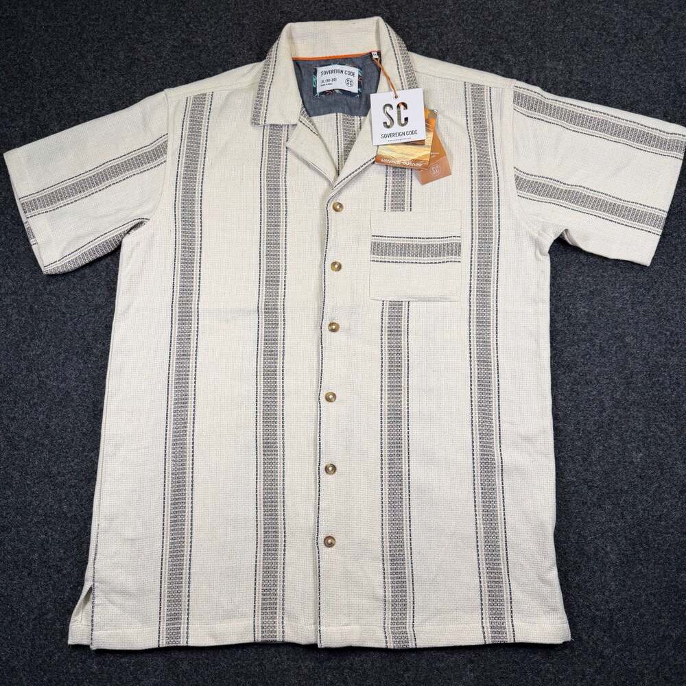 Sovereign Code Weekend Takeover Striped Short Sleeve Camp Collar Shirt YOUTH